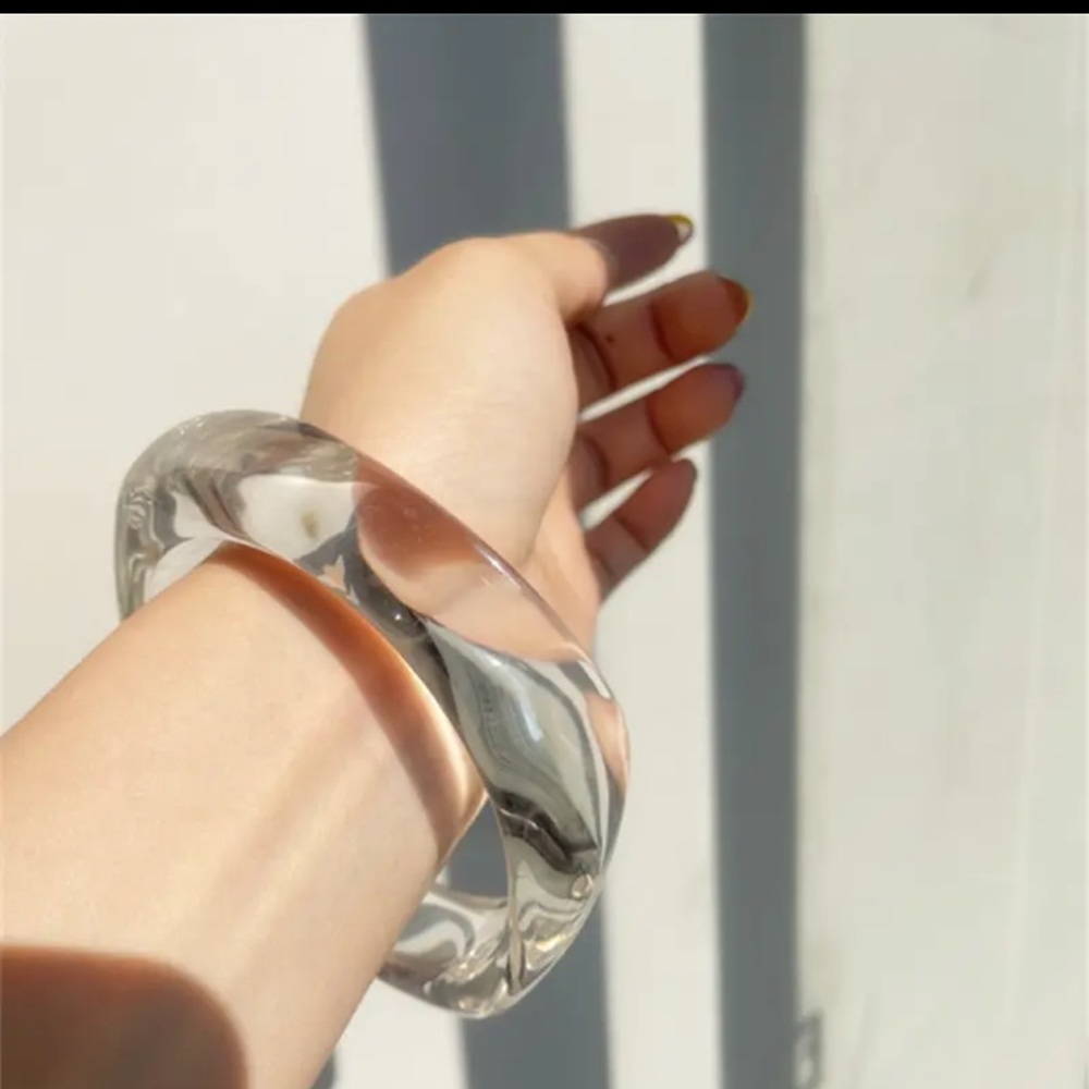 Clear Acrylic Bracelets (Set of 2)